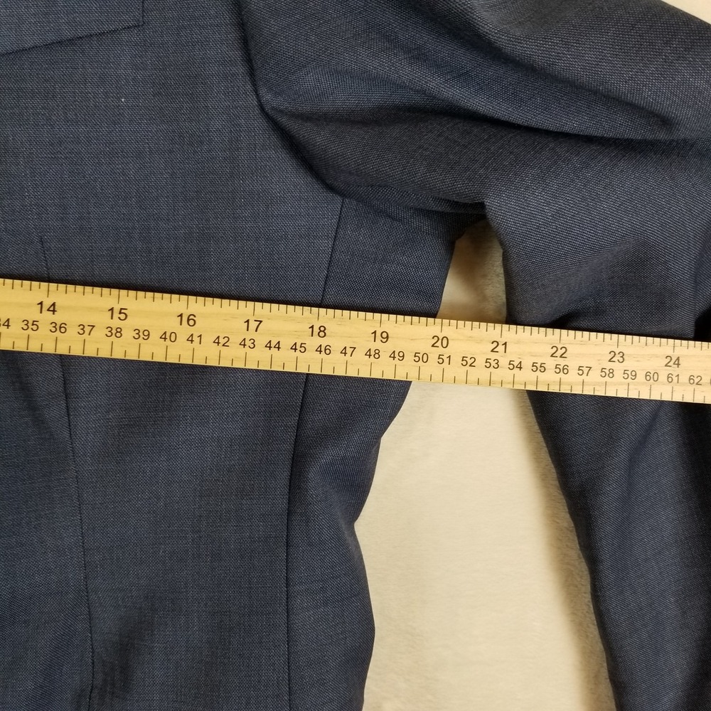 Banana Republic Suit Jacket Mens 40R Blue Slim Fit Marzotto Italian Wool Blazer - Picture 7 of 10